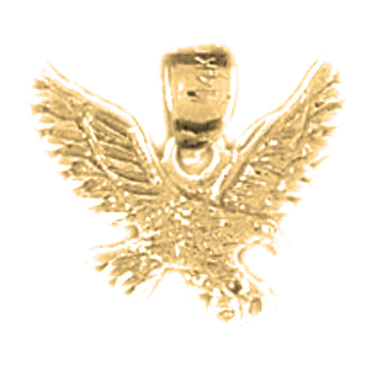 Yellow Gold-plated Silver Eagle Pendant