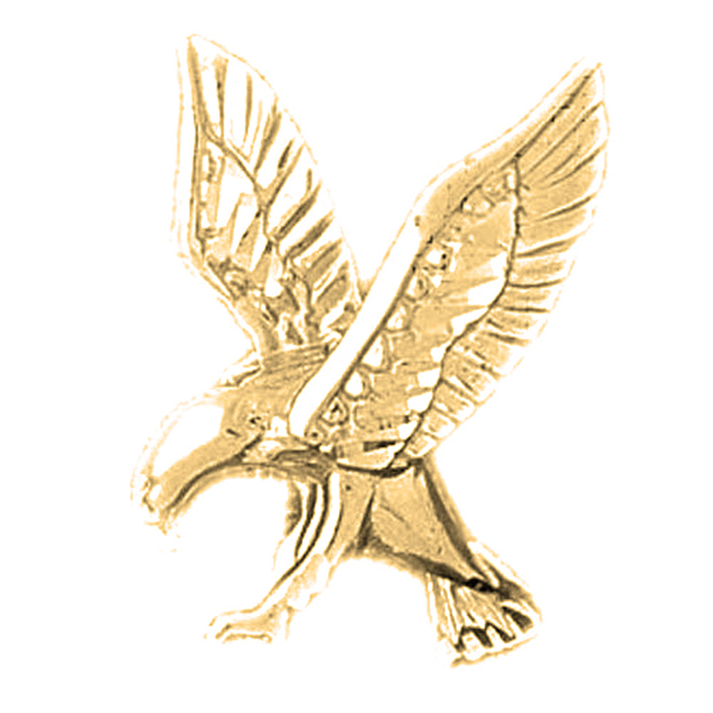 Yellow Gold-plated Silver Eagle Pendant