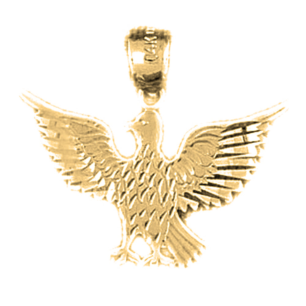 Yellow Gold-plated Silver Eagle Pendant