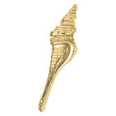 Yellow Gold-plated Silver Conch Shell Pendant