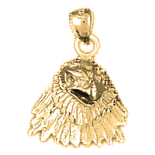 Yellow Gold-plated Silver Eagle Pendant