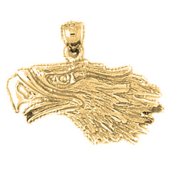 Yellow Gold-plated Silver Eagle Pendant