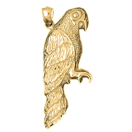 10K, 14K or 18K Gold Parrot Pendant