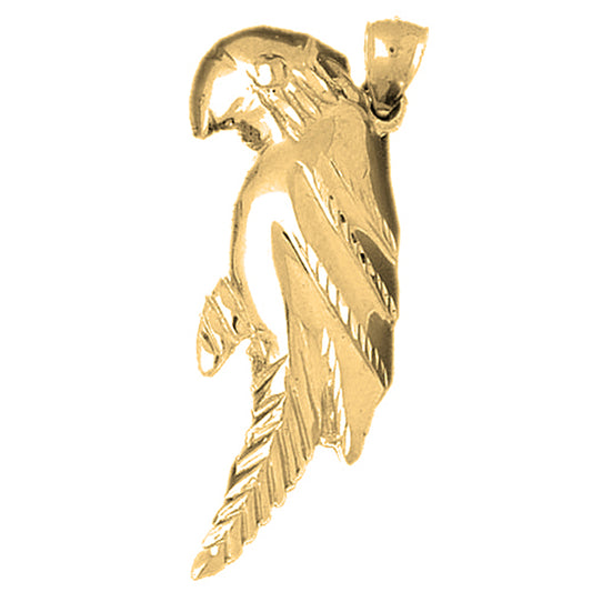 Yellow Gold-plated Silver Parrot Pendant
