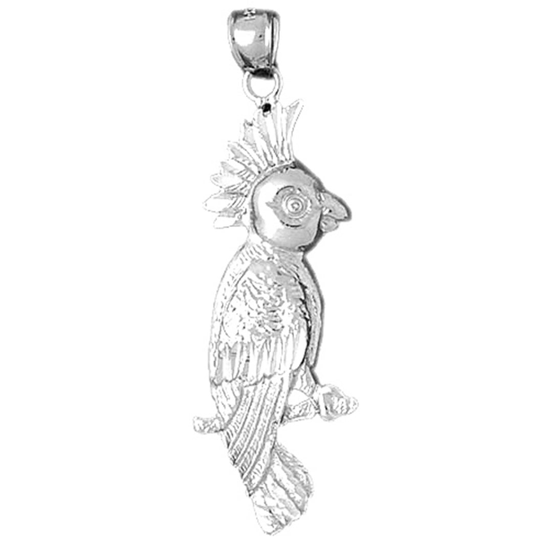 Sterling Silver Cockateel Bird Pendant