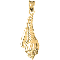 Yellow Gold-plated Silver Conch Shell Pendant