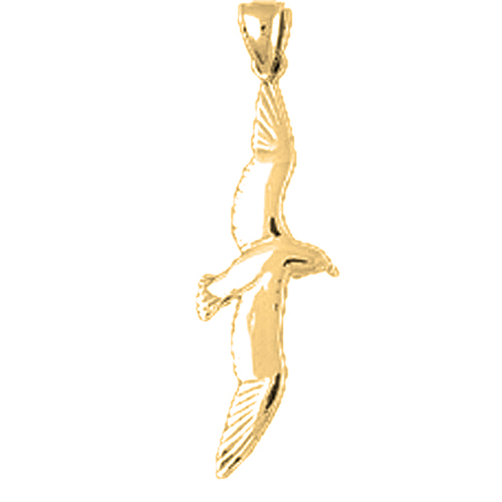 Yellow Gold-plated Silver Bird Pendant