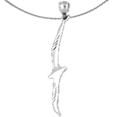 Sterling Silver 3D Bird Pendant (Rhodium or Yellow Gold-plated)