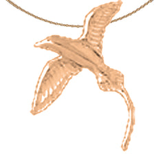 14K or 18K Gold Bermuda Longtail Bird Pendant