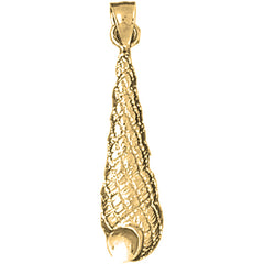 Yellow Gold-plated Silver Conch Shell Pendant