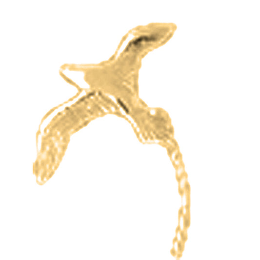 Yellow Gold-plated Silver Bird Pendant