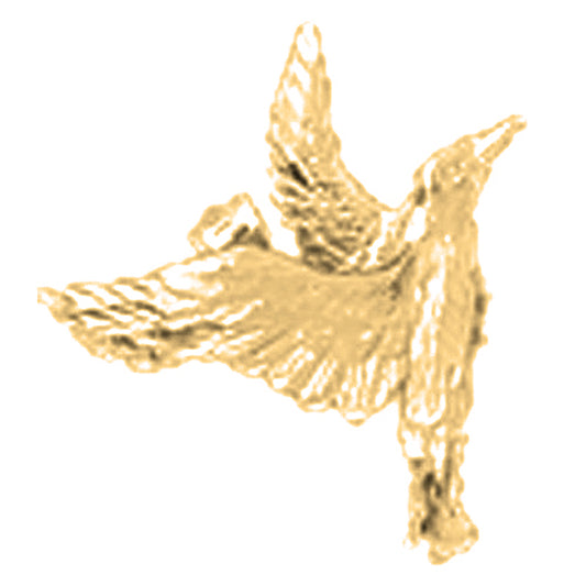 Yellow Gold-plated Silver Bird Pendant