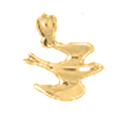 Yellow Gold-plated Silver Bird Pendant