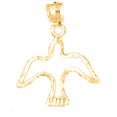 Yellow Gold-plated Silver Bird Pendant