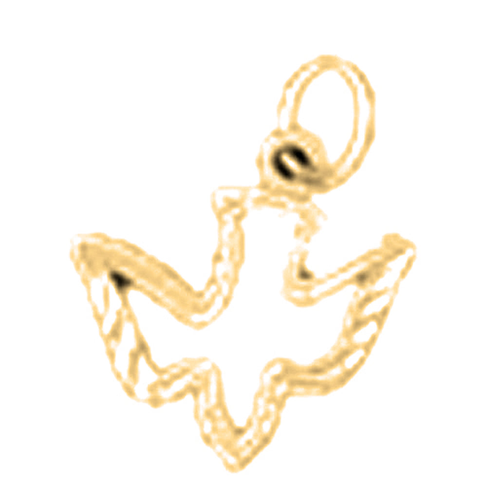 Yellow Gold-plated Silver Bird Pendant