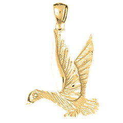 Yellow Gold-plated Silver Bird Pendant