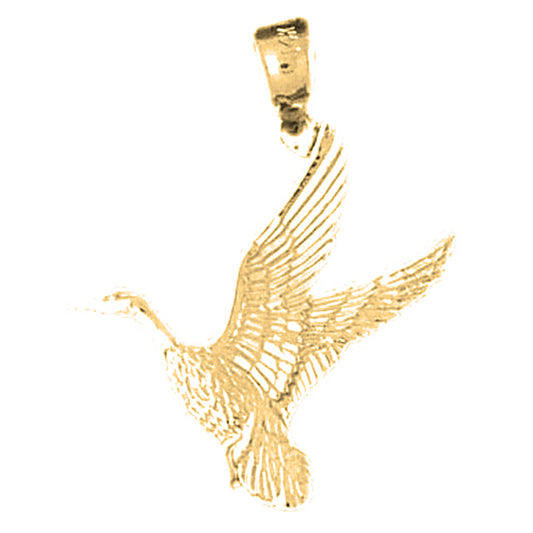 Yellow Gold-plated Silver Bird Pendant