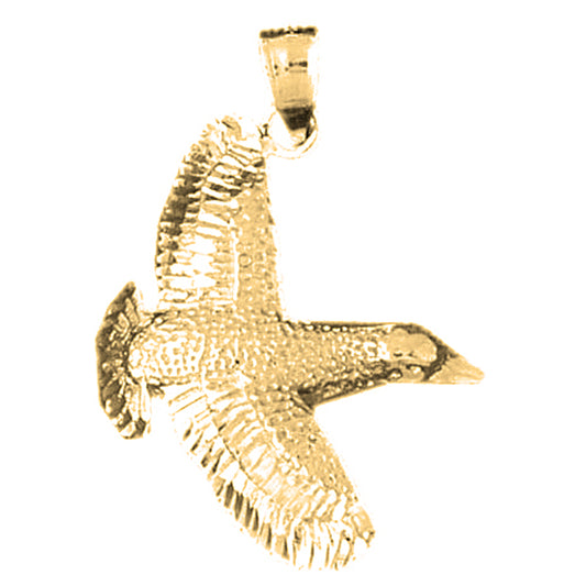 Yellow Gold-plated Silver Bird Pendant