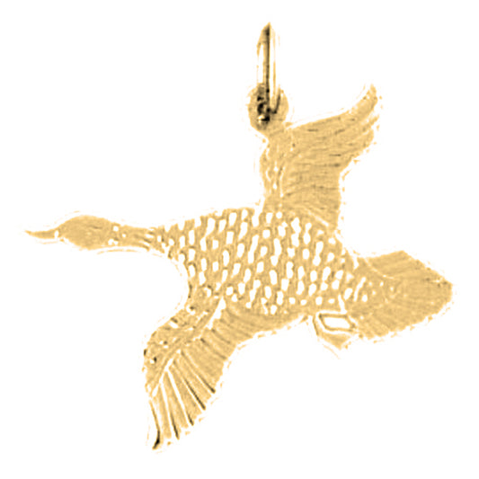 14K or 18K Gold Duck Pendant