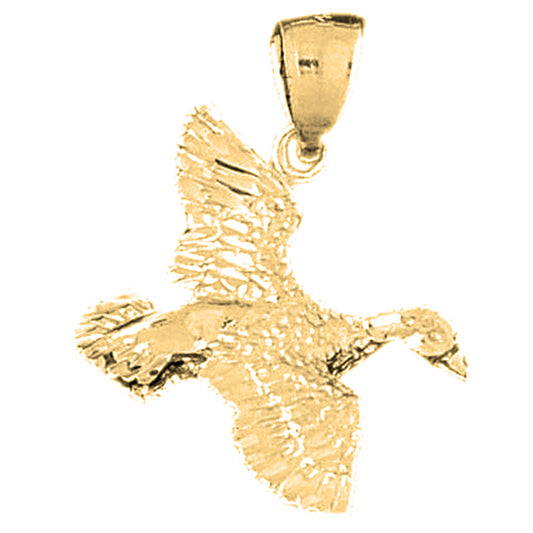 10K, 14K or 18K Gold Duck Pendant