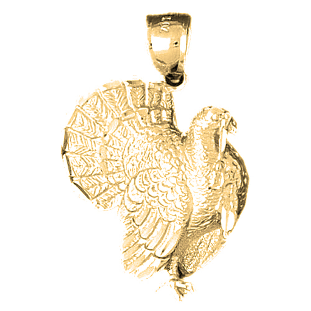 Yellow Gold-plated Silver Bird Pendant