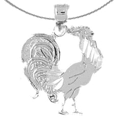 Sterling Silver Bird Pendant (Rhodium or Yellow Gold-plated)