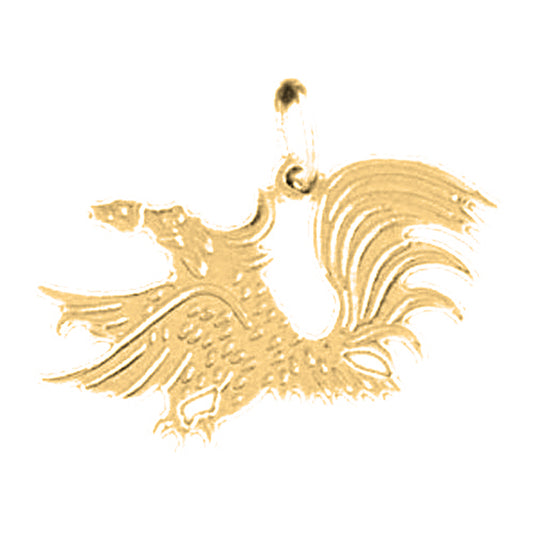 Yellow Gold-plated Silver Bird Pendant