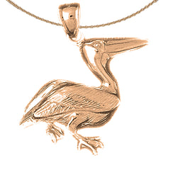 10K, 14K or 18K Gold Pelican Pendant