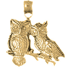 10K, 14K or 18K Gold Owl Pendant