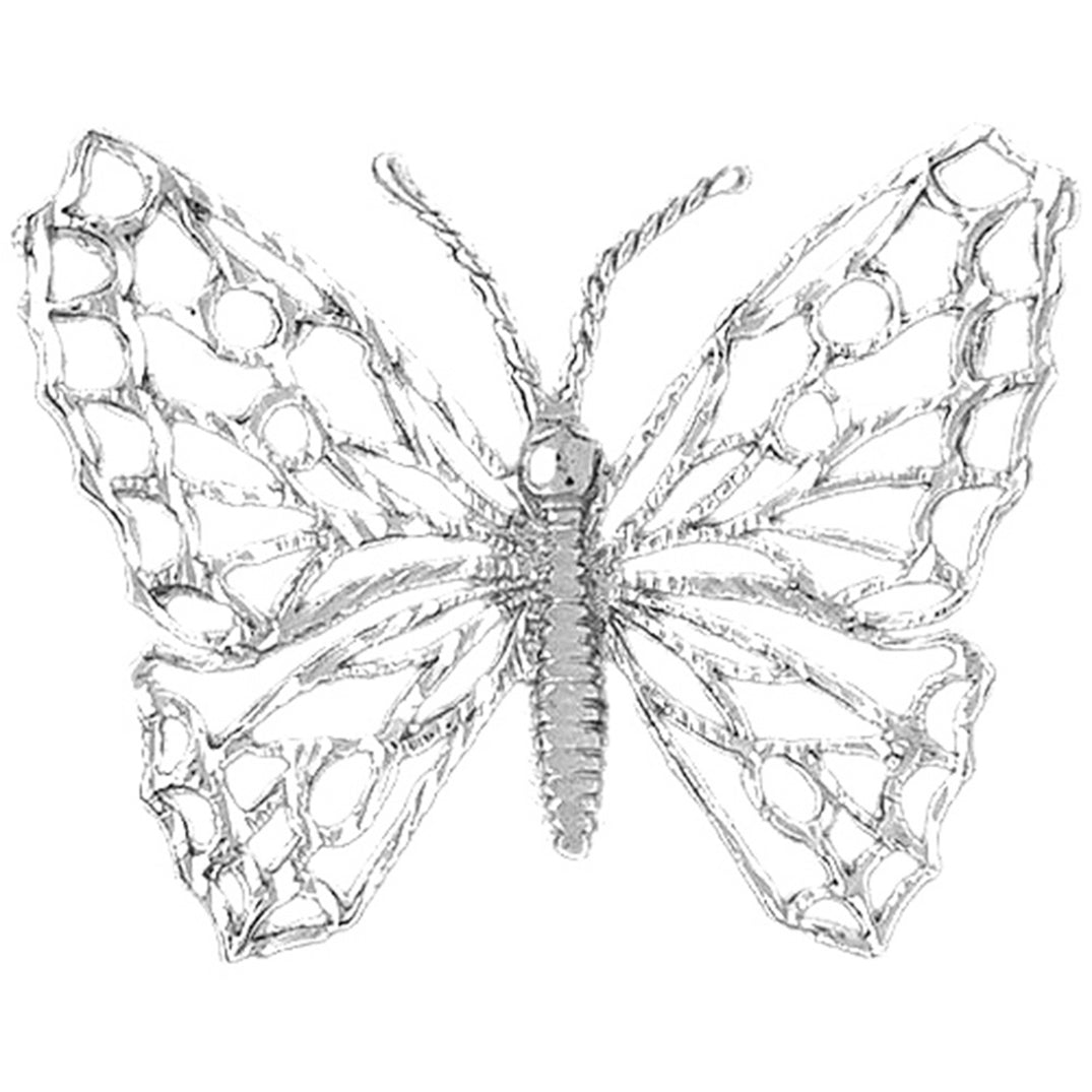 Sterling Silver Butterflies Pendant