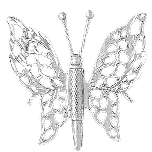 Sterling Silver Butterflies Pendant