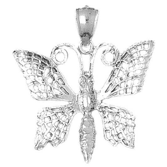 Sterling Silver Butterflies Pendant