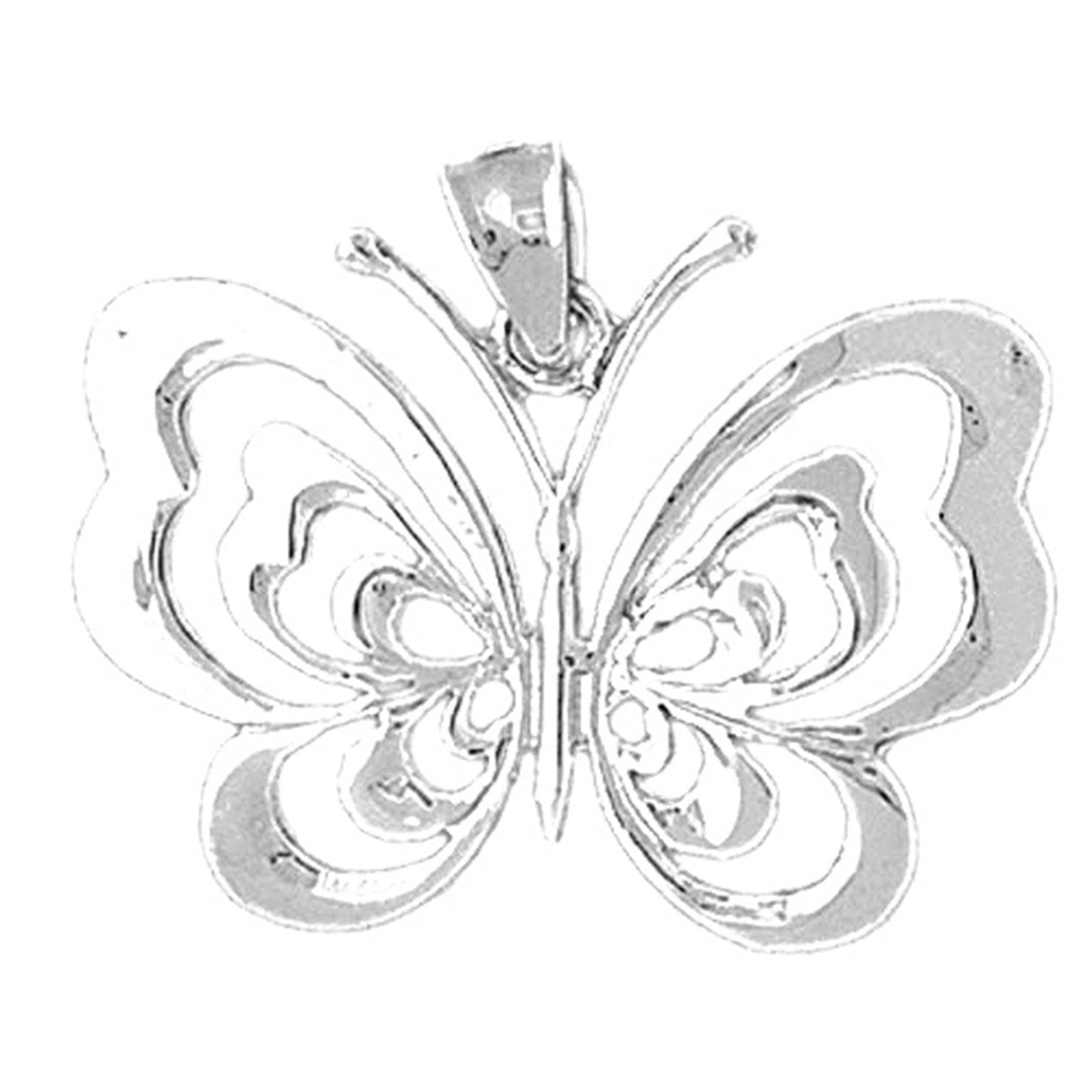 Sterling Silver Butterflies Pendant