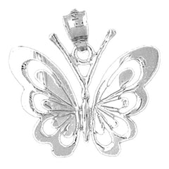 Sterling Silver Butterflies Pendant