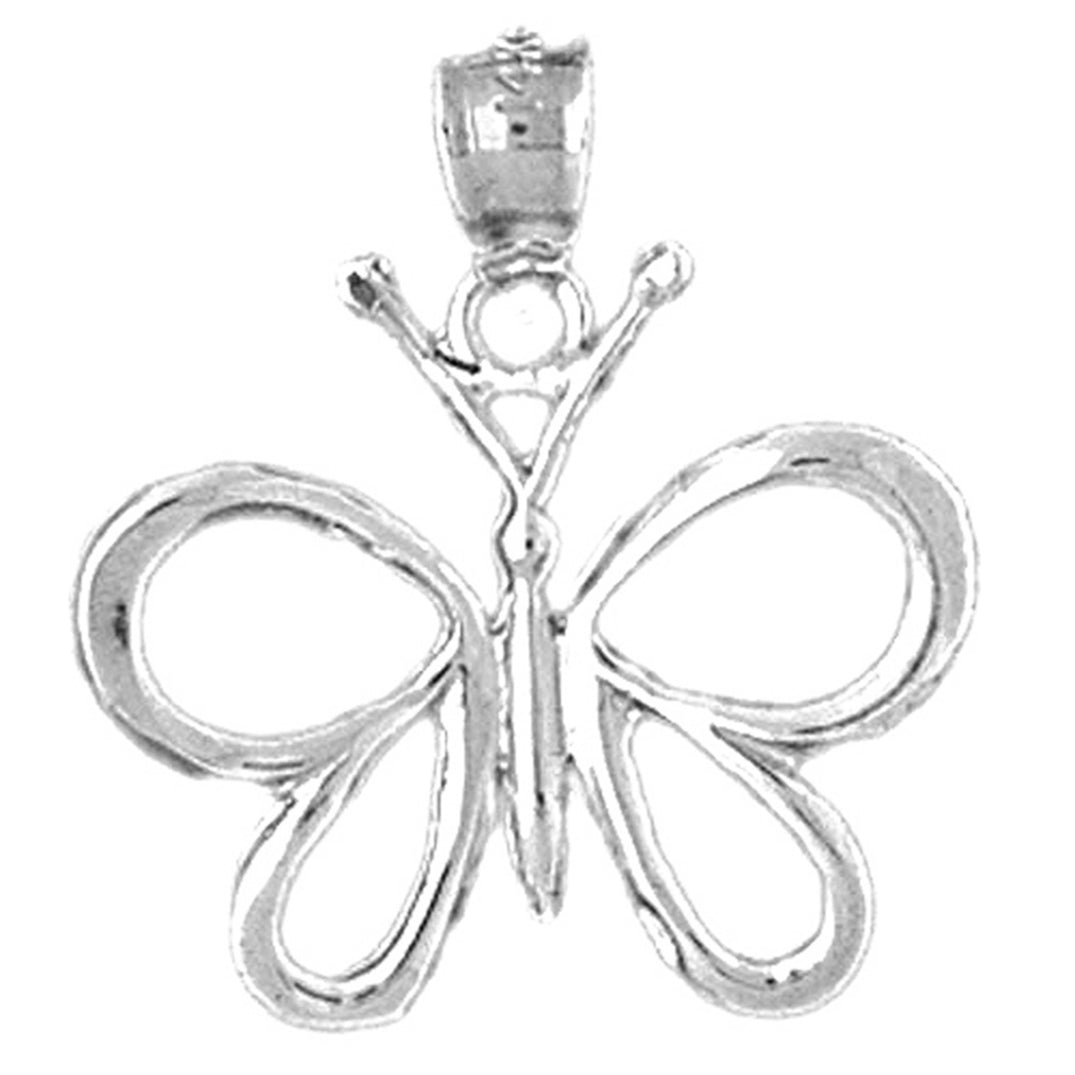 Sterling Silver Butterflies Pendant