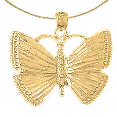 10K, 14K or 18K Gold Butterflies Pendant