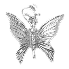 Sterling Silver Butterflies Pendant