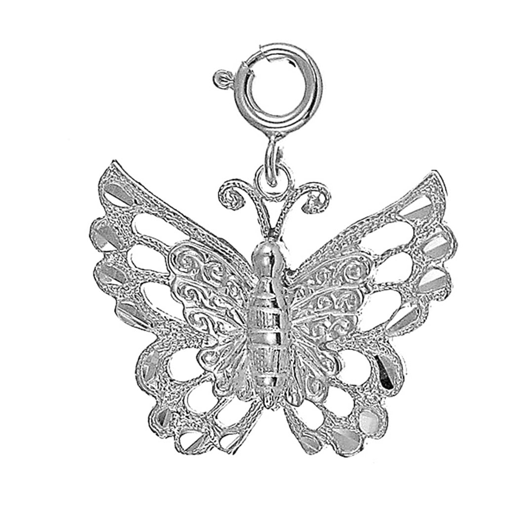 Sterling Silver Butterflies Pendant