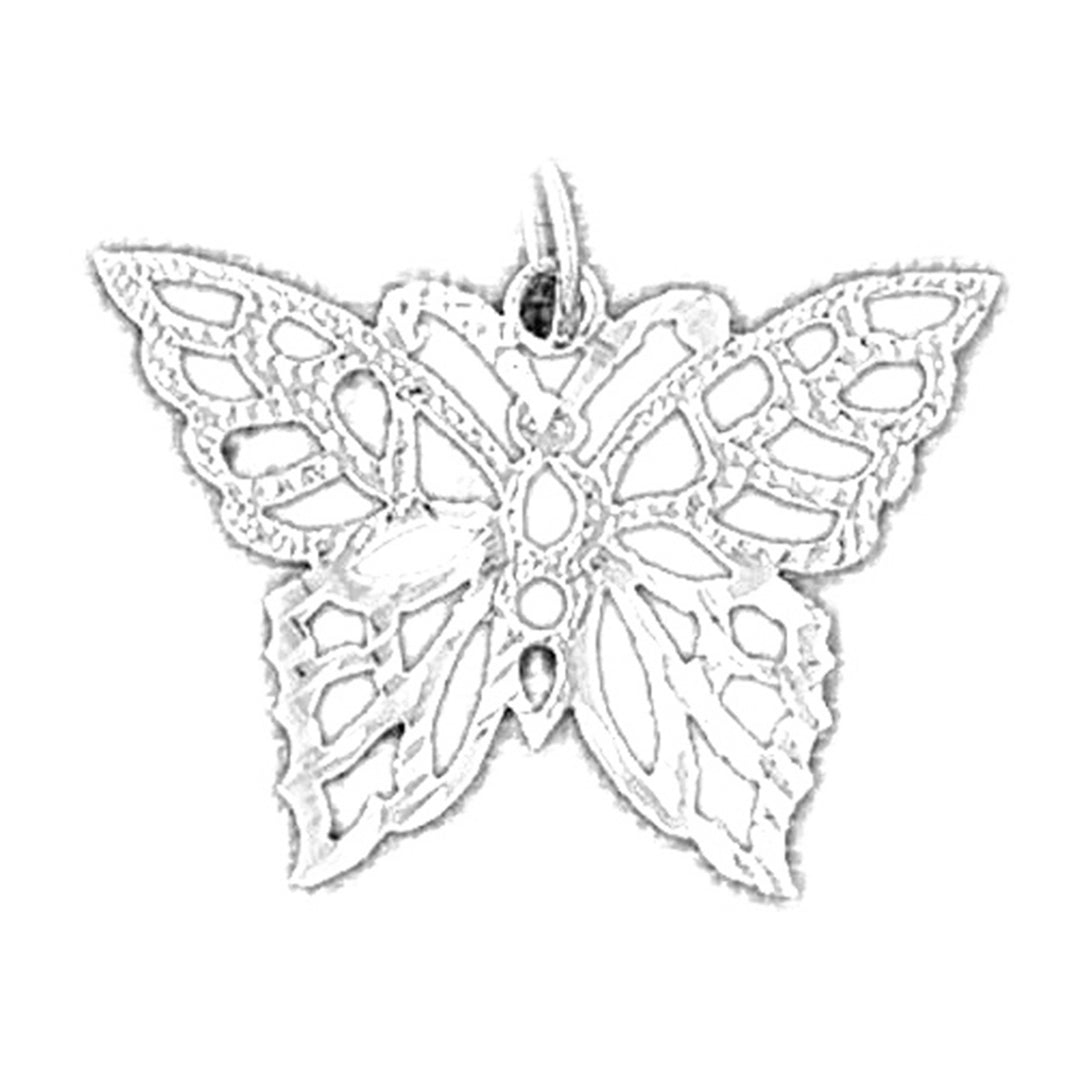 Sterling Silver Butterflies Pendant