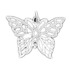 Sterling Silver Butterflies Pendant