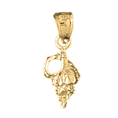 Yellow Gold-plated Silver Conch Shell Pendant