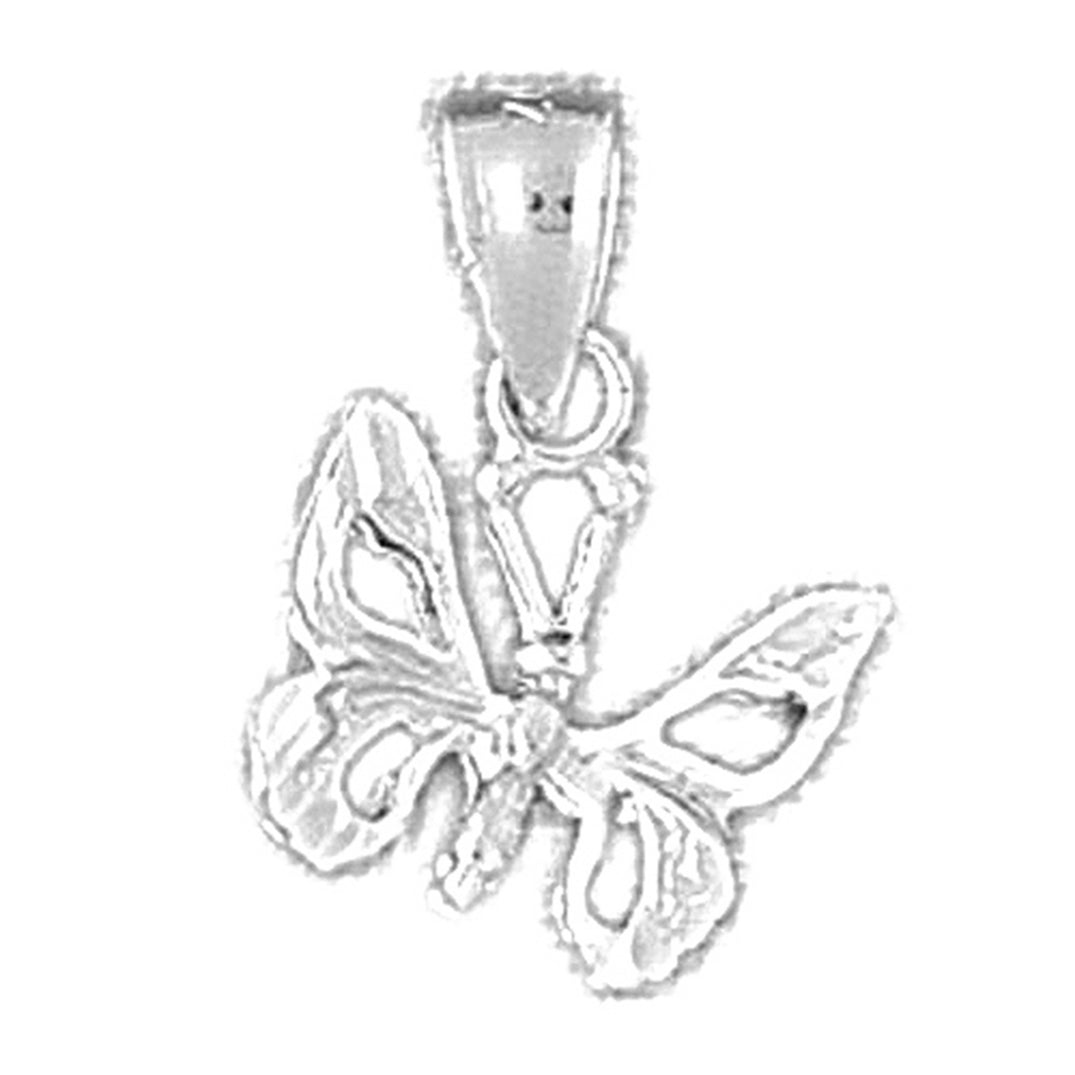 Sterling Silver Butterflies Pendant