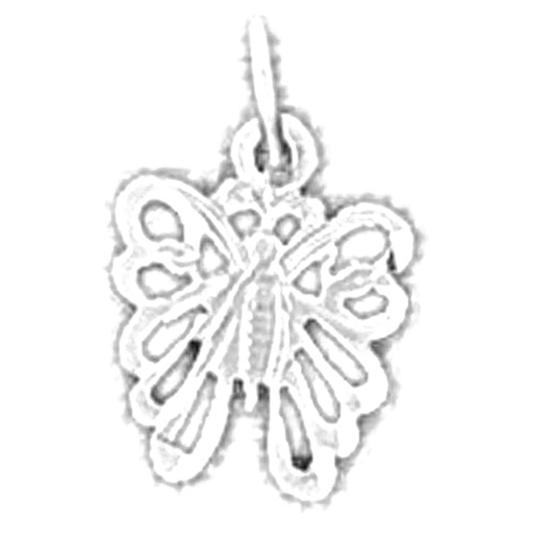 Sterling Silver Butterflies Pendant