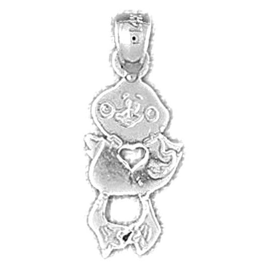 Sterling Silver Ducks Pendant