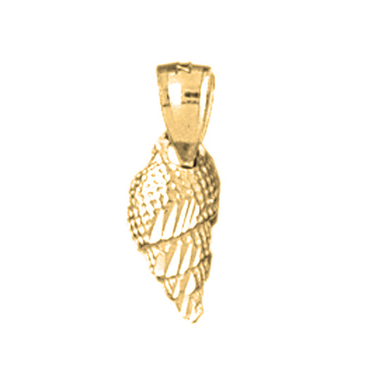 Yellow Gold-plated Silver Conch Shell Pendant