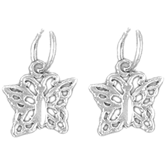 Sterling Silver 12mm Butterfly Earrings