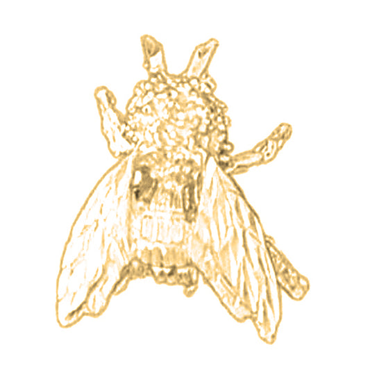 10K, 14K or 18K Gold Bee Pendant
