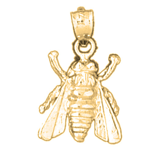 14K or 18K Gold Bee Pendant