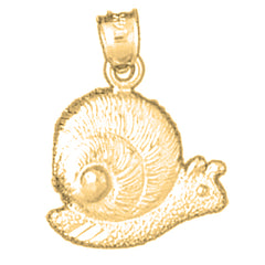 Yellow Gold-plated Silver Snail Pendant