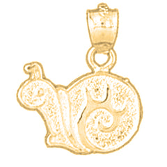 Yellow Gold-plated Silver Snail Pendant